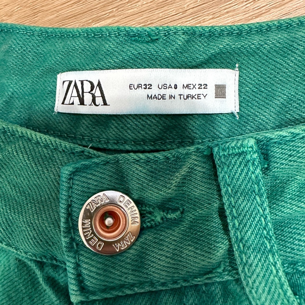 ZARA STRAIGHT LEG JEANS (GREEN)